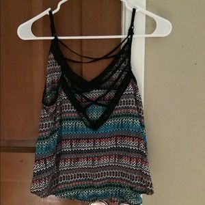 Colorful short tank/crop top